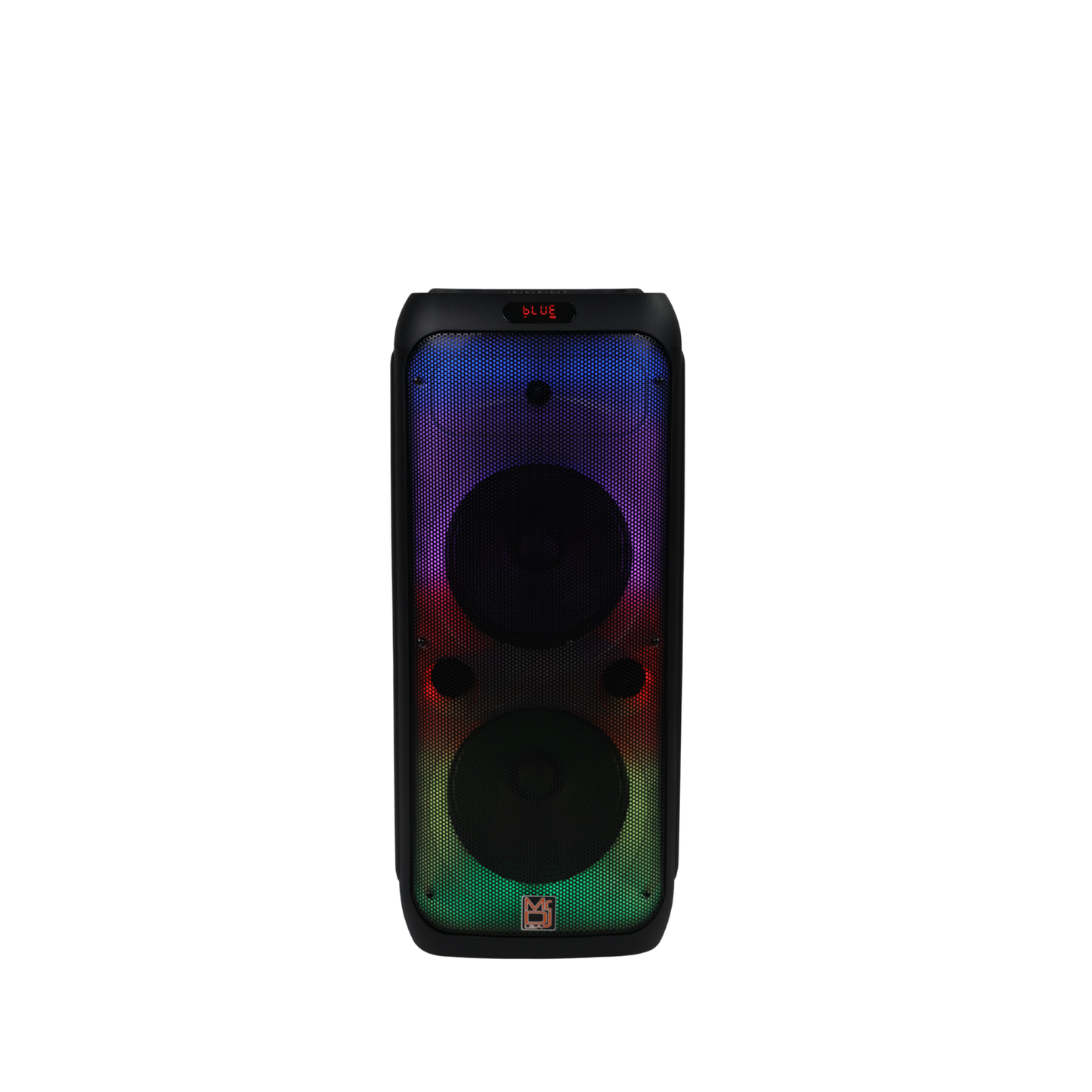 MR DJ FLAME4200 10" X 2 Rechargeable Portable Bluetooth Karaoke Speaker with Party Flame Lights Microphone TWS USB FM Radio
