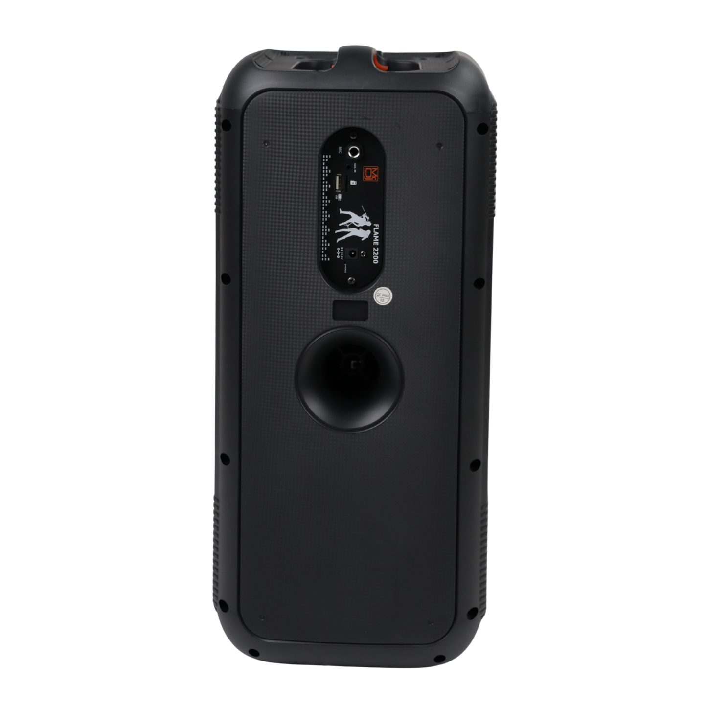 MR DJ FLAME2200 6.5" X 2 Rechargeable Portable Bluetooth Karaoke Speaker with Party Flame Lights Microphone TWS USB FM Radio