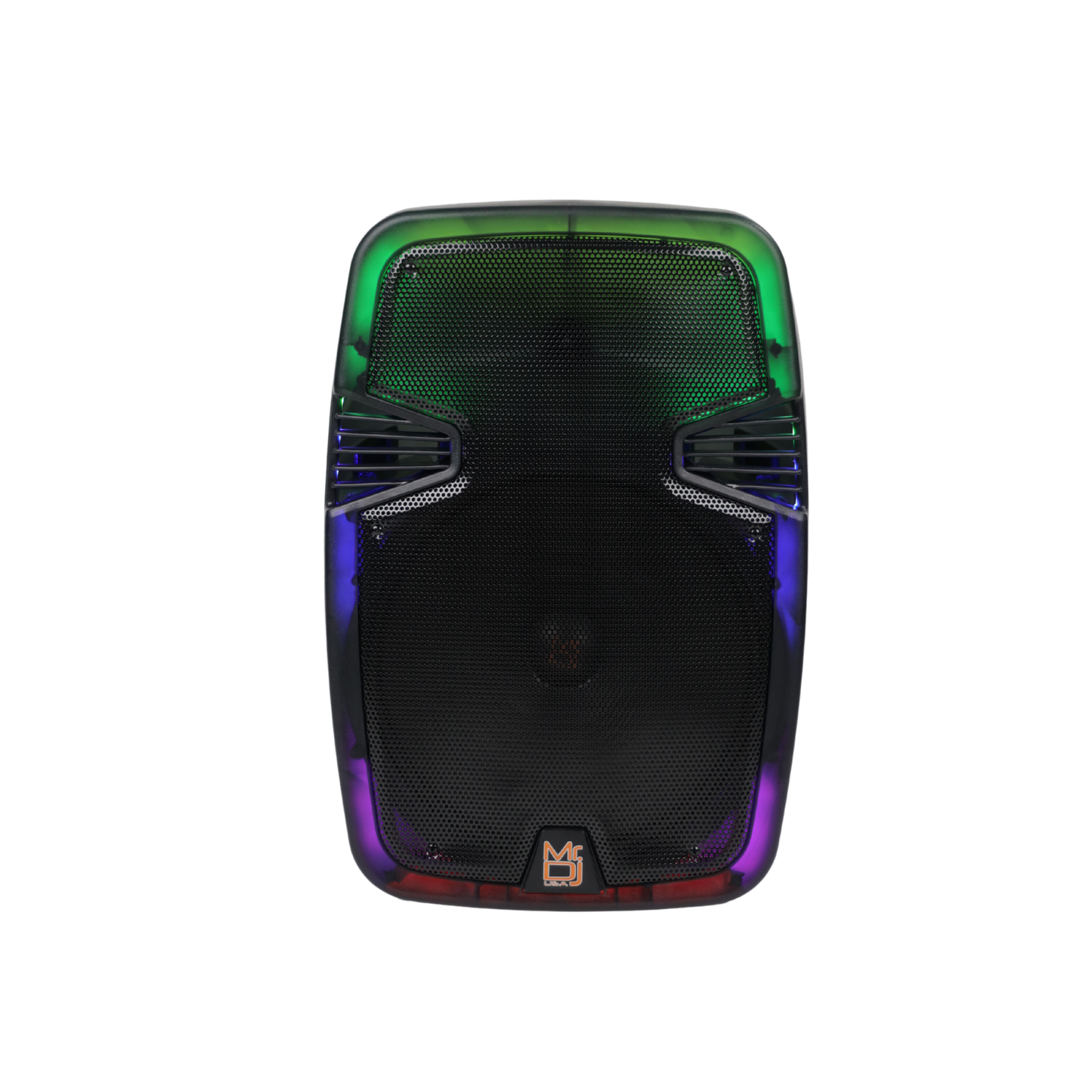 MR DJ PL15FLAME 15" Portable Translucent Trolley PA DJ Active Powered Bluetooth TWS Speaker 3500 Watts LCD/MP3/USB/micro SD