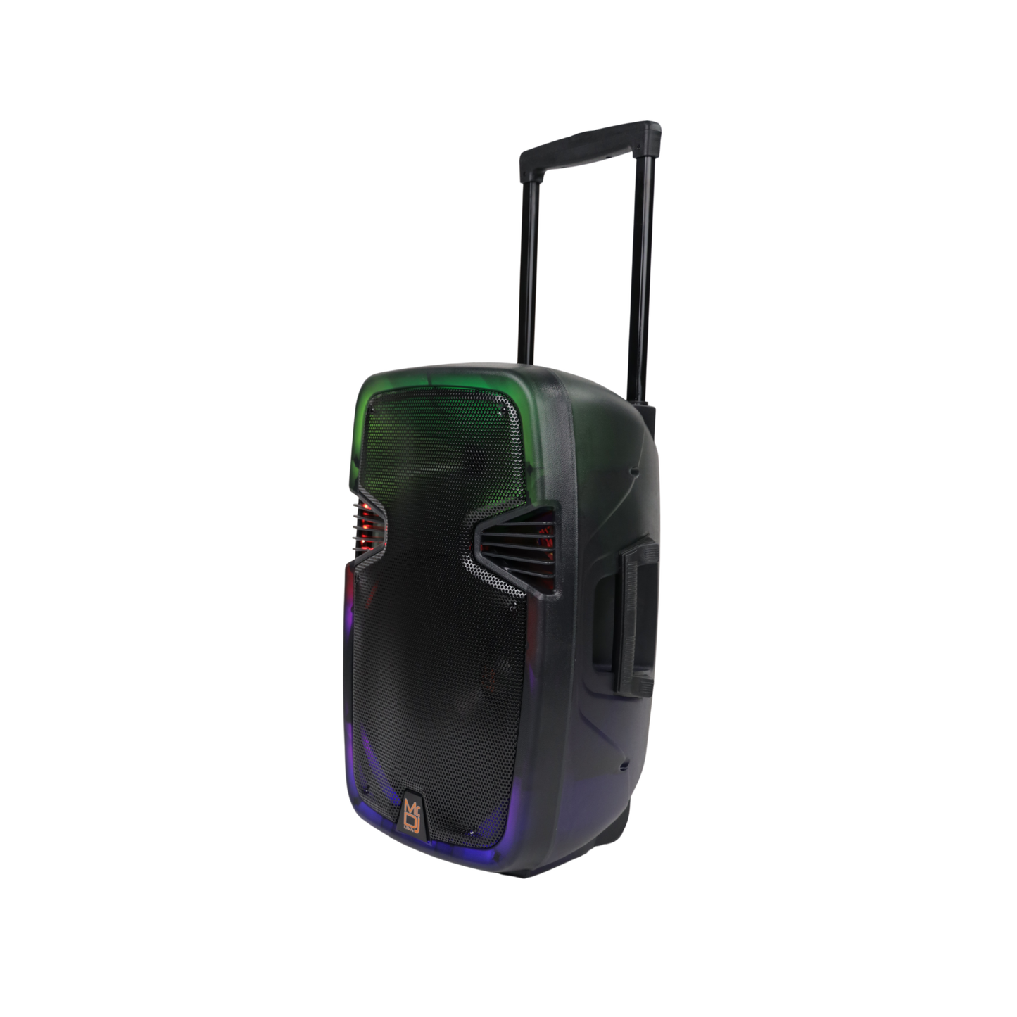 MR DJ PL15FLAME 15" Portable Translucent Trolley PA DJ Active Powered Bluetooth TWS Speaker 3500 Watts LCD/MP3/USB/micro SD