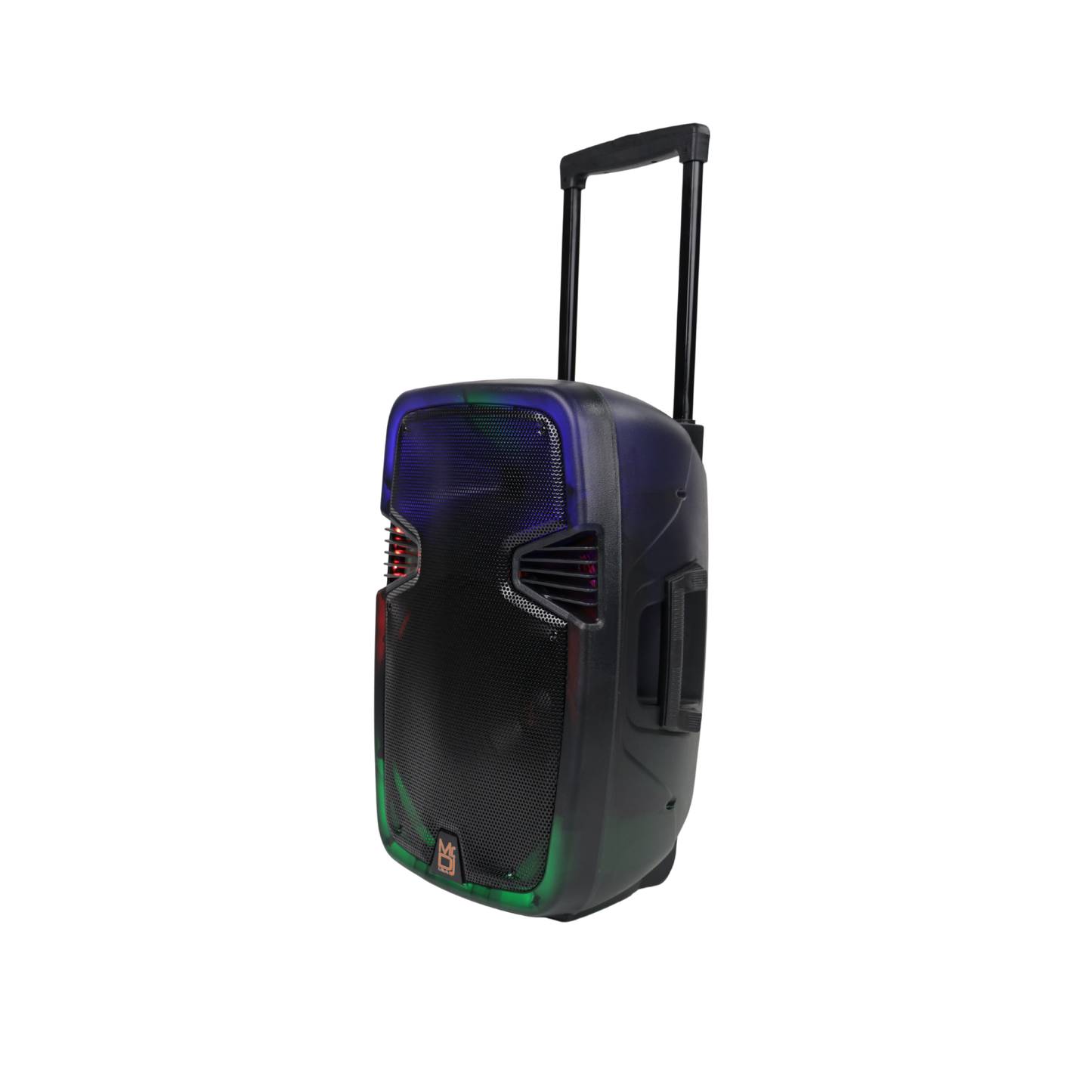 MR DJ PL15FLAME 15" Portable Translucent Trolley PA DJ Active Powered Bluetooth TWS Speaker 3500 Watts LCD/MP3/USB/micro SD