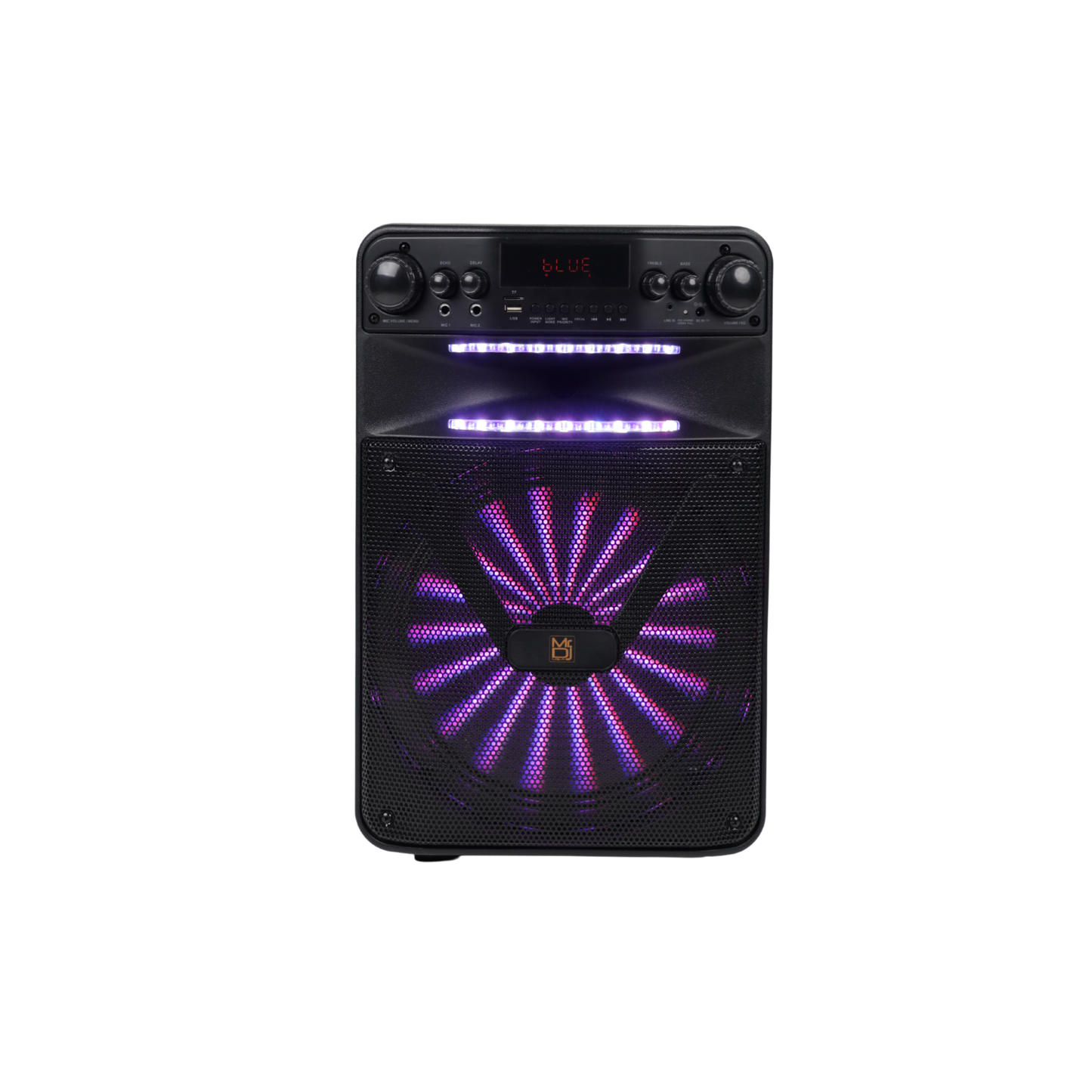 MR DJ ART 12" Portable Rechargeable Bluetooth PA Karaoke Loud Party Speaker with App Control