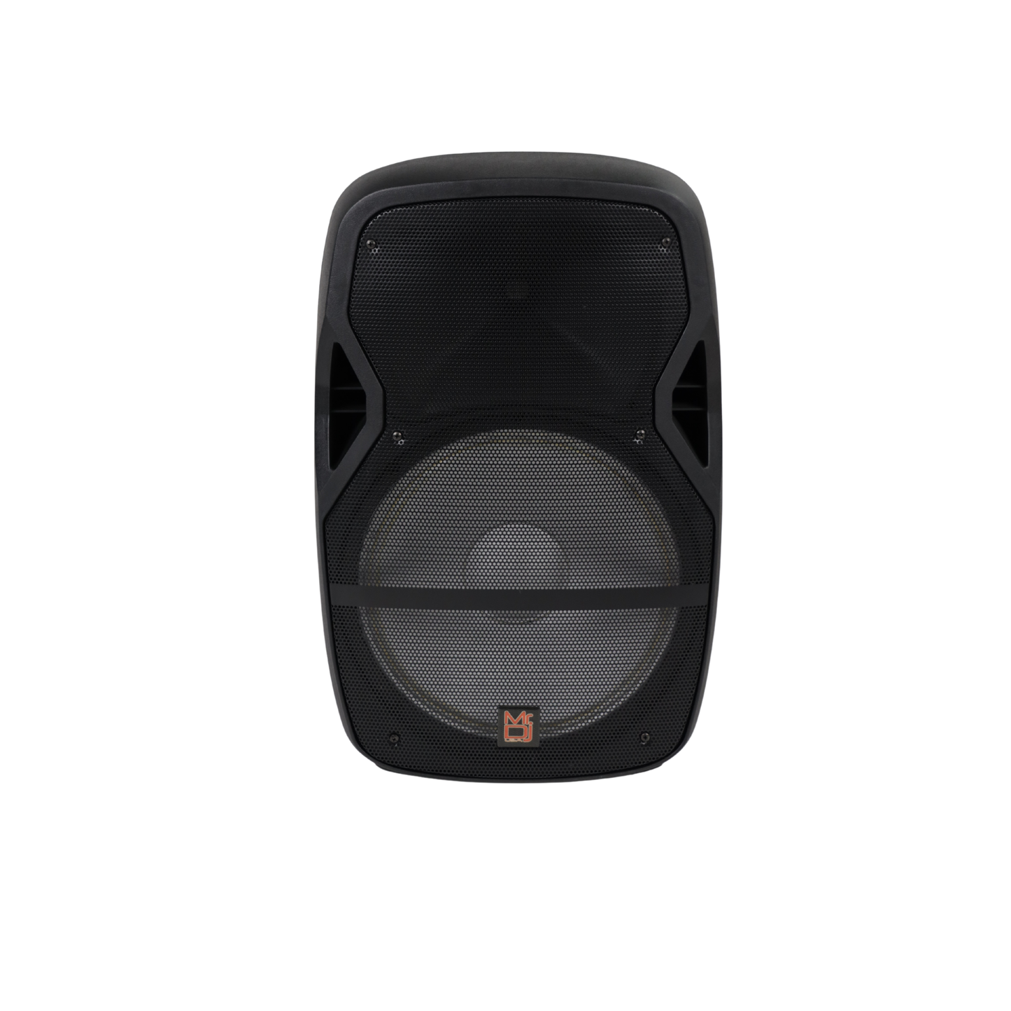 MR DJ PARTY PACK Dual 15" Active Bluetooth PA Speaker Package 2 Speaker Stands DSP LED Lights TWS USB/SD FM Radio Wired Microphones Speaker Cables