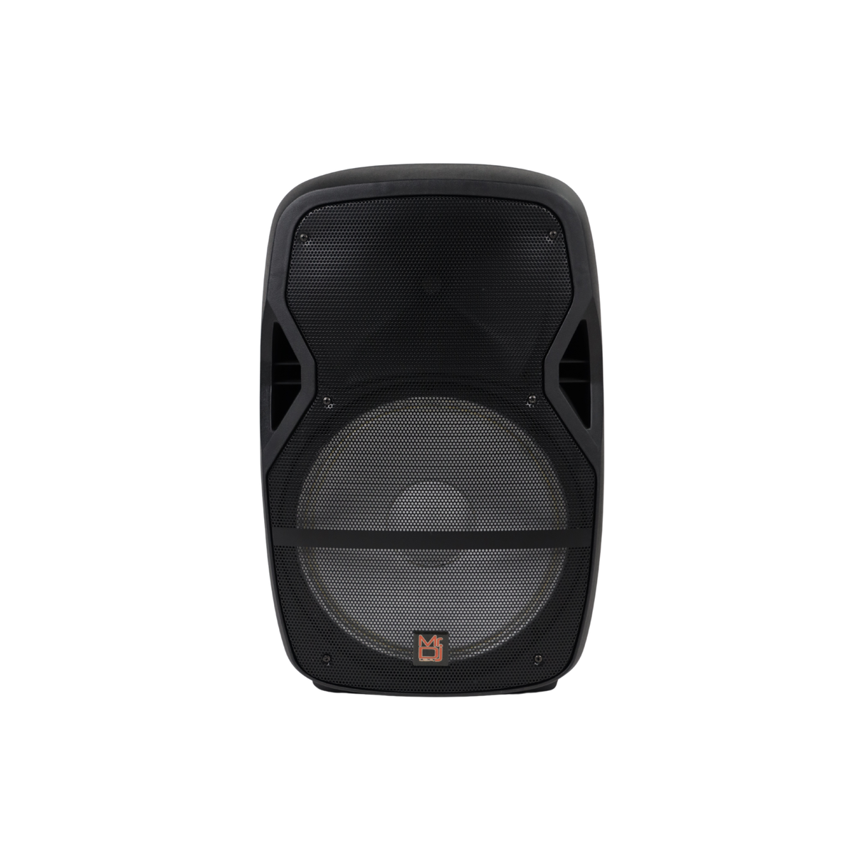 MR DJ PARTY PACK Dual 15" Active Bluetooth PA Speaker Package 2 Speaker Stands DSP LED Lights TWS USB/SD FM Radio Wired Microphones Speaker Cables