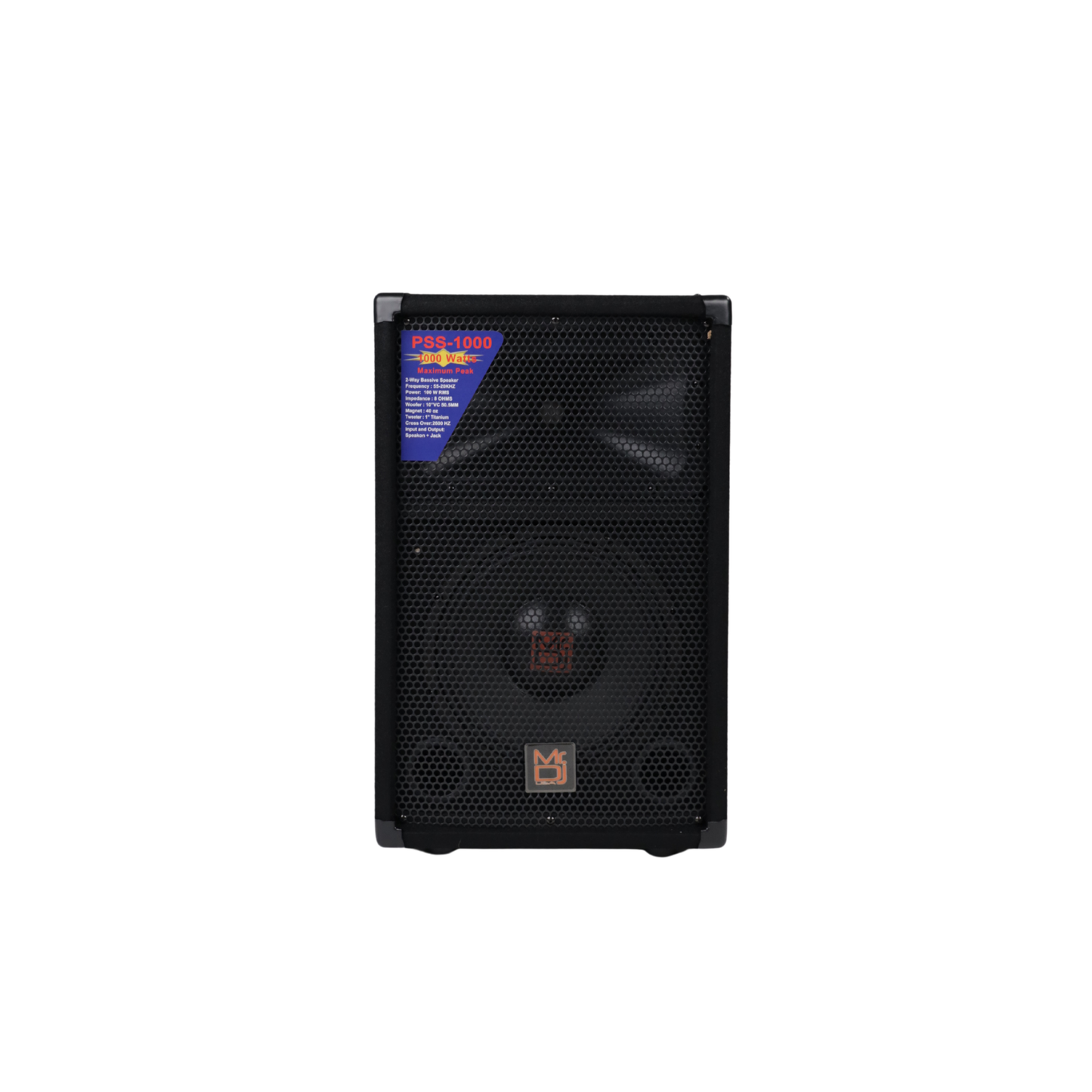 MR DJ PSS-1000 Single 10" Passive 1200 Watts 2-Way DJ/PA PRO Audio Loudspeaker
