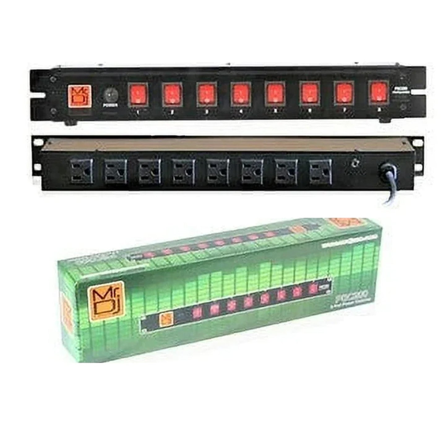 MR DJ PSC250 Rack Mountable 8 Port Power Switcher Surge Protectors Power Center