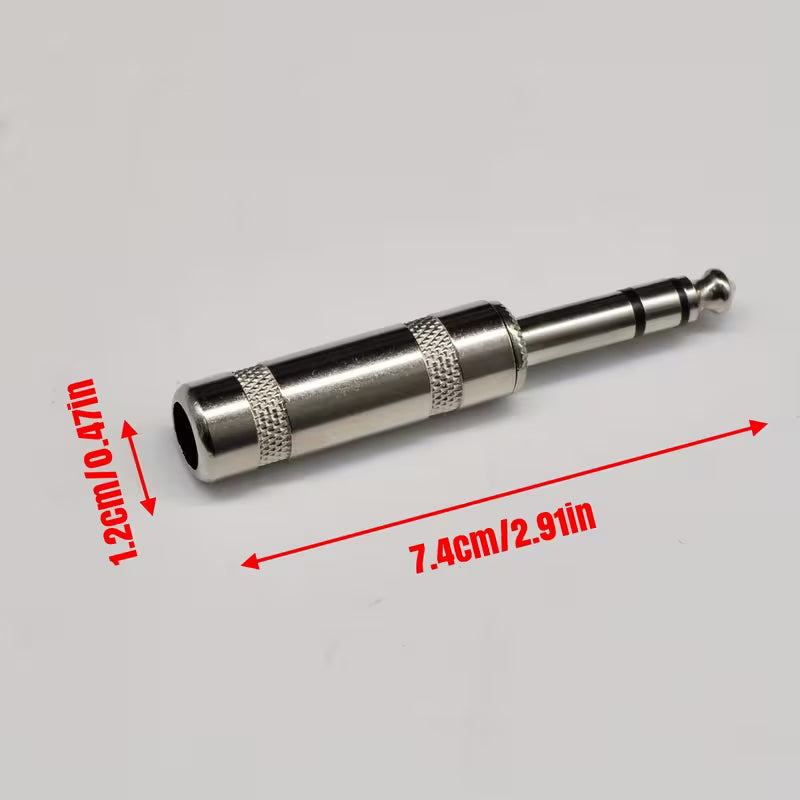 MR DJ QMHS2 Stereo 1/4" 6.35mm Male Audio Plug Connectors 2 Pack