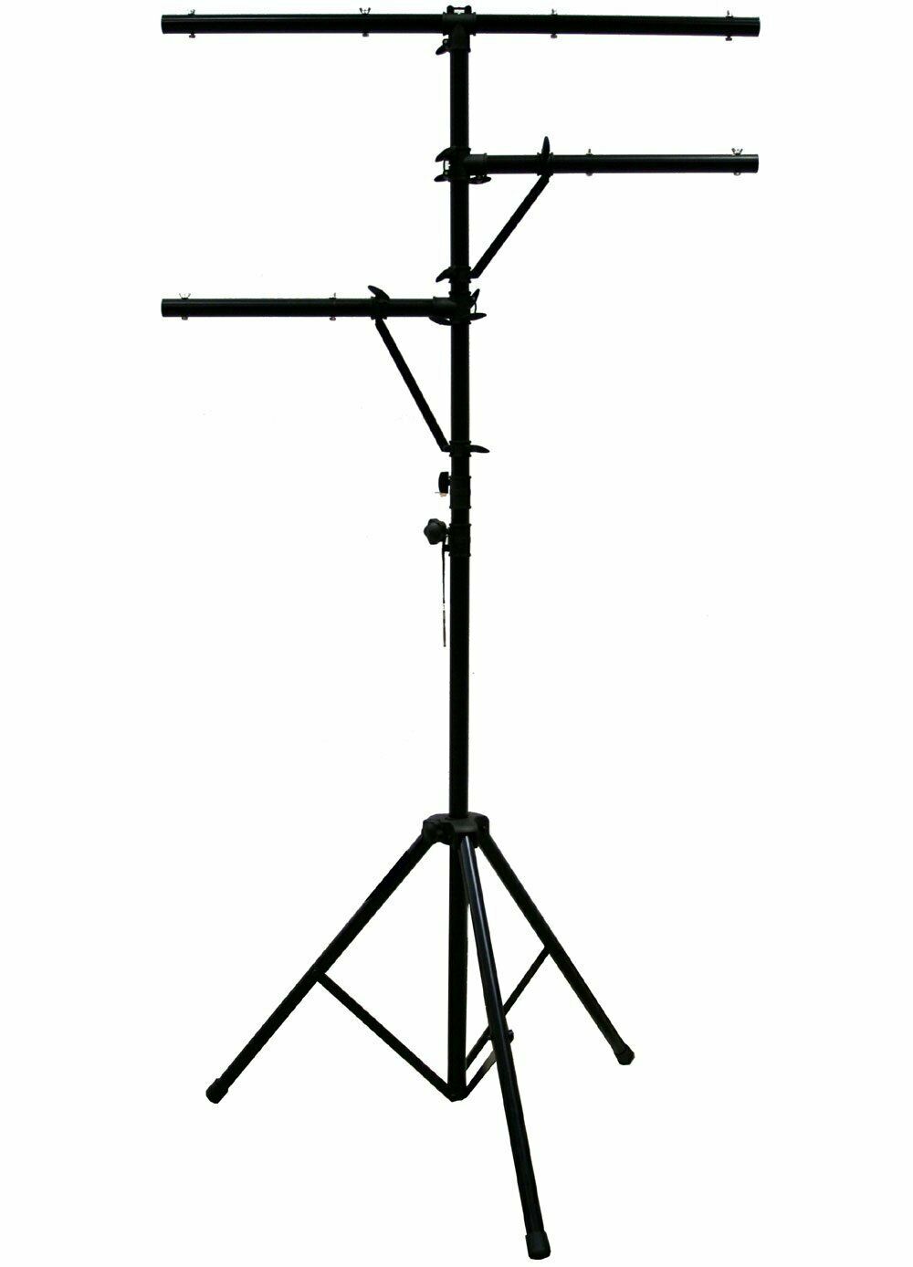 Mr Dj LS300 Single 12ft Tall Portable T-BAR Light Stand with Dual Side BAR