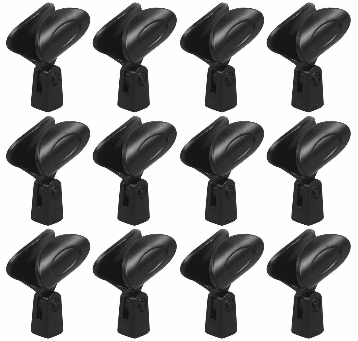 12 MR DJ MC02 Universal Microphone Clip Flex Plastic + Copper Threading