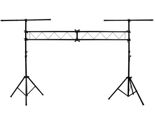 MR DJ LS560 10 ft Portable DJ Lighting Truss Stand System with Dual Tripods & T-Bars