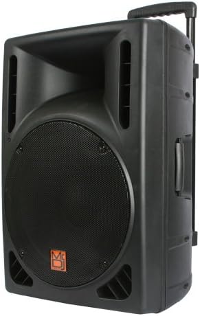 MR DJ PBS1609MP3 Powered PA 12 Inch DJ Speaker Cabinet with Built-In Amplifier, USB & SD Card Playback
