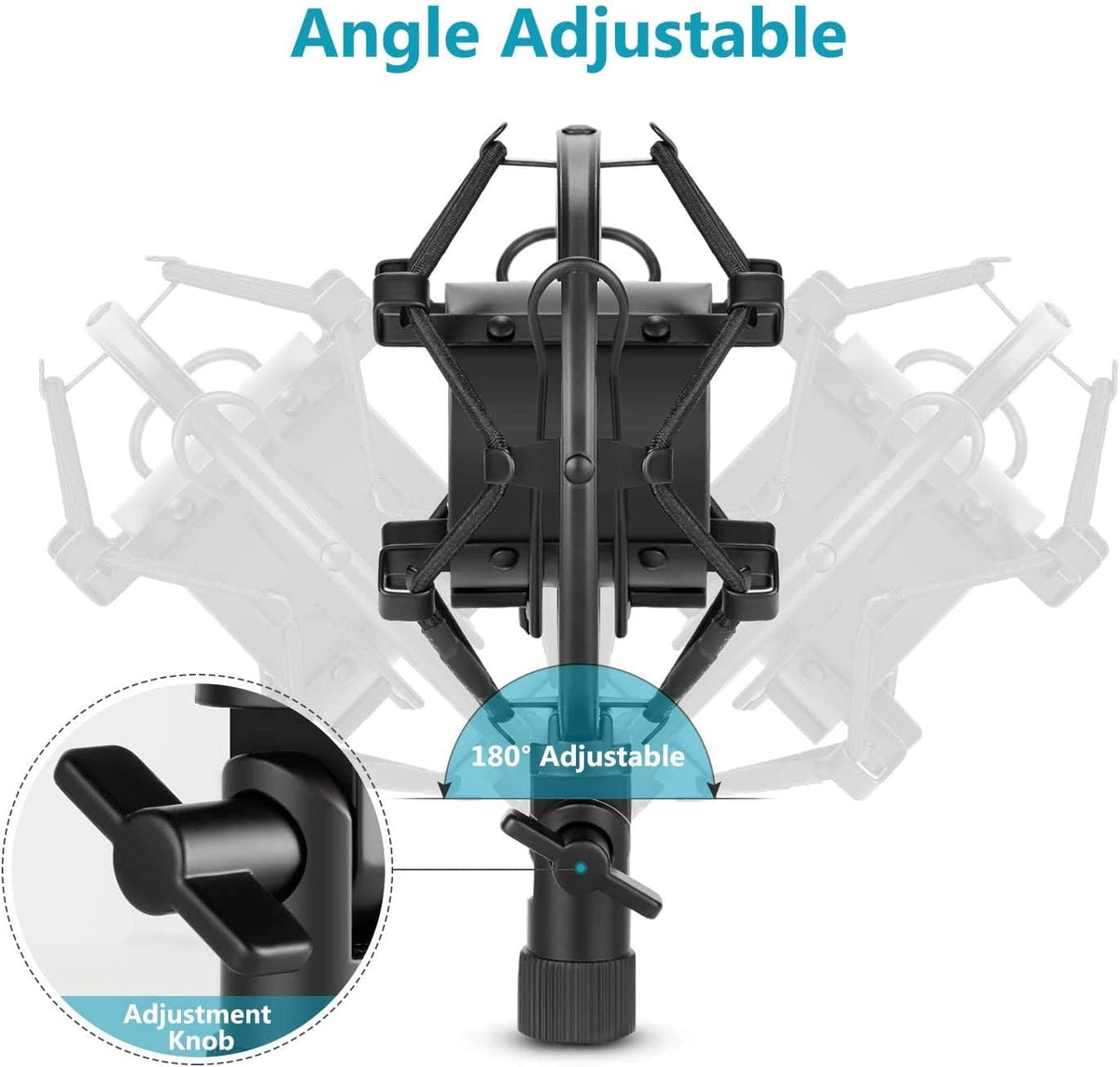 MR DJ SP00-B Universal Spider Microphone Shockmount for Vocal or Studio Condenser Microphones