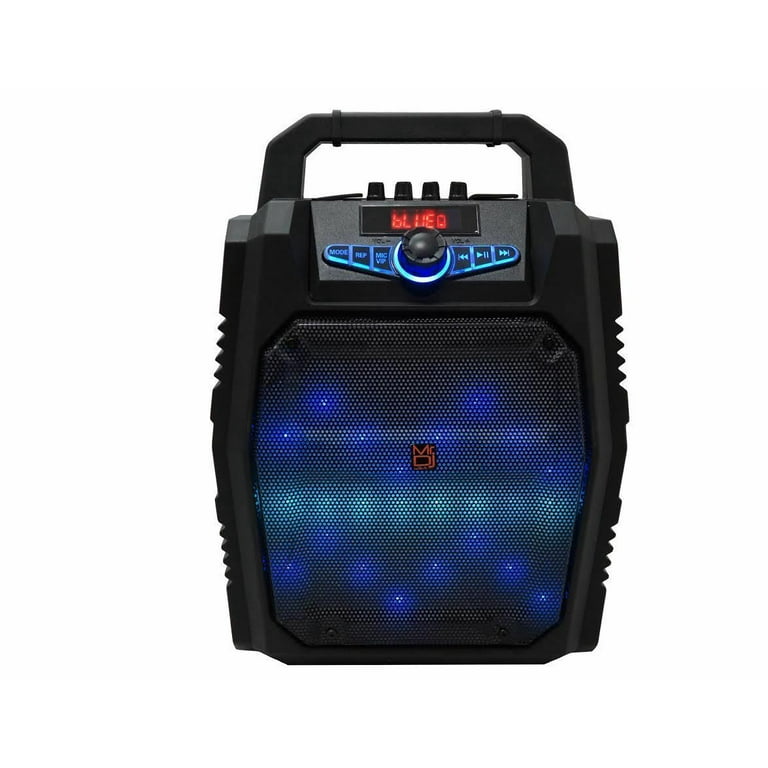 MR DJ PARTY ROCK 8" PORTABLE SPEAKER w/ BLUETOOTH RECHARGEABLE BATTERY LED LIGHT