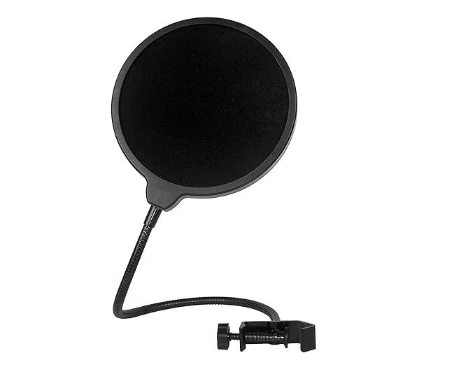 MR DJ POPSHIELD Pop Filter for Microphones Universal mic Stand mounting Bracket
