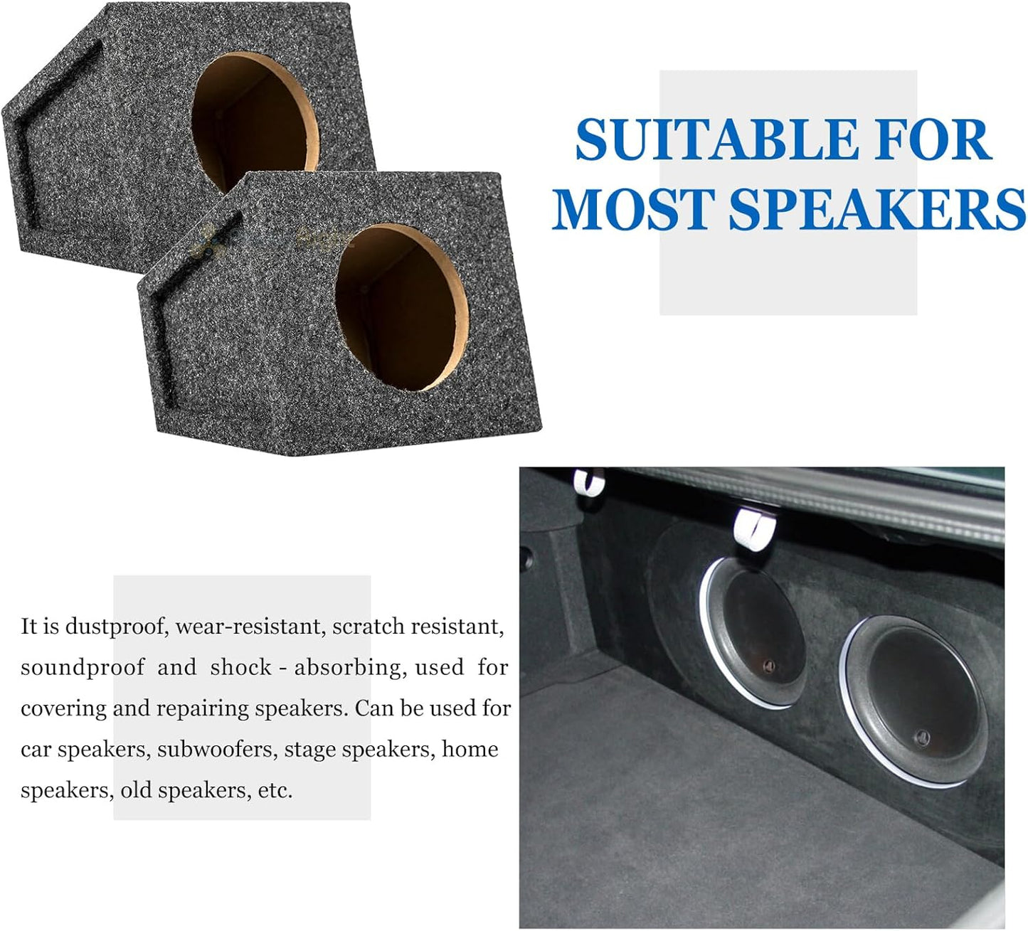 MR DJ DC150LBL 150' L X 4' W Light Blue Carpet for Speaker Subwoofer Enclosure Boxes