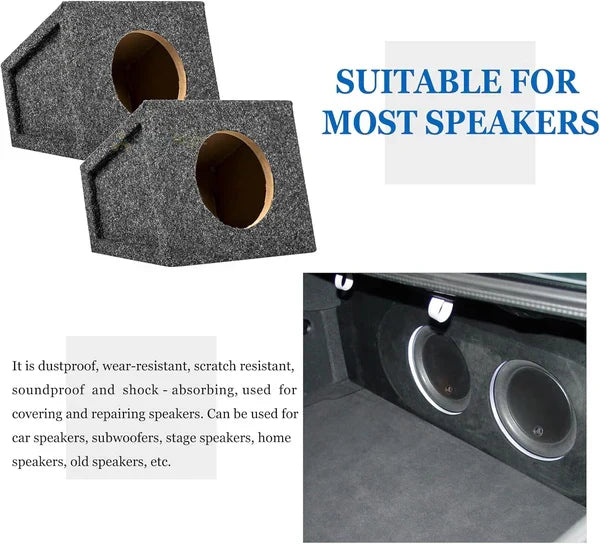MR DJ DC15BK 15' X 4' Black Carpet Speaker RV Boat Marine Truck + Spray Glue Adhesive