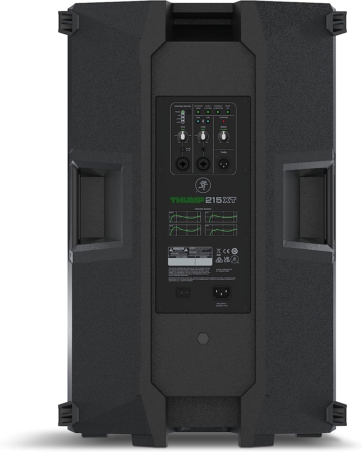 2 Mackie Thump215XT 1400W Boosted 15" Powered Speaker & MR DJ Speaker Stand & 12' XLR Cables