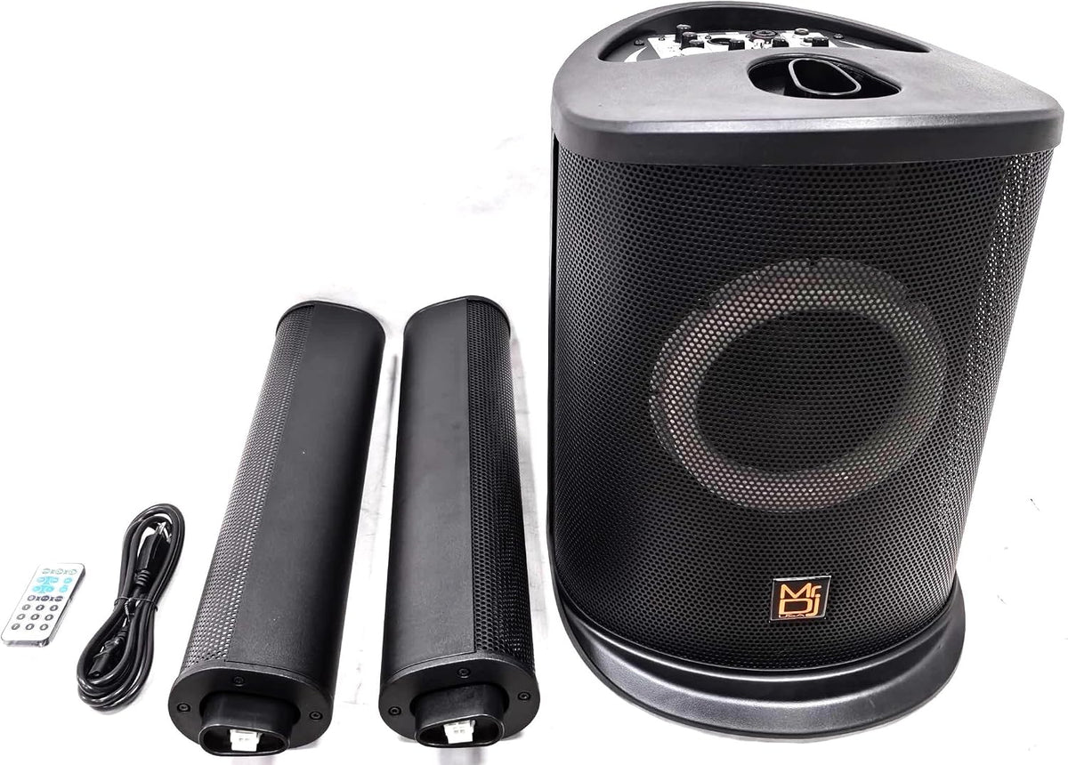 MR DJ ELITE All-In-One 8" Portable Bluetooth Line Column Array Speaker