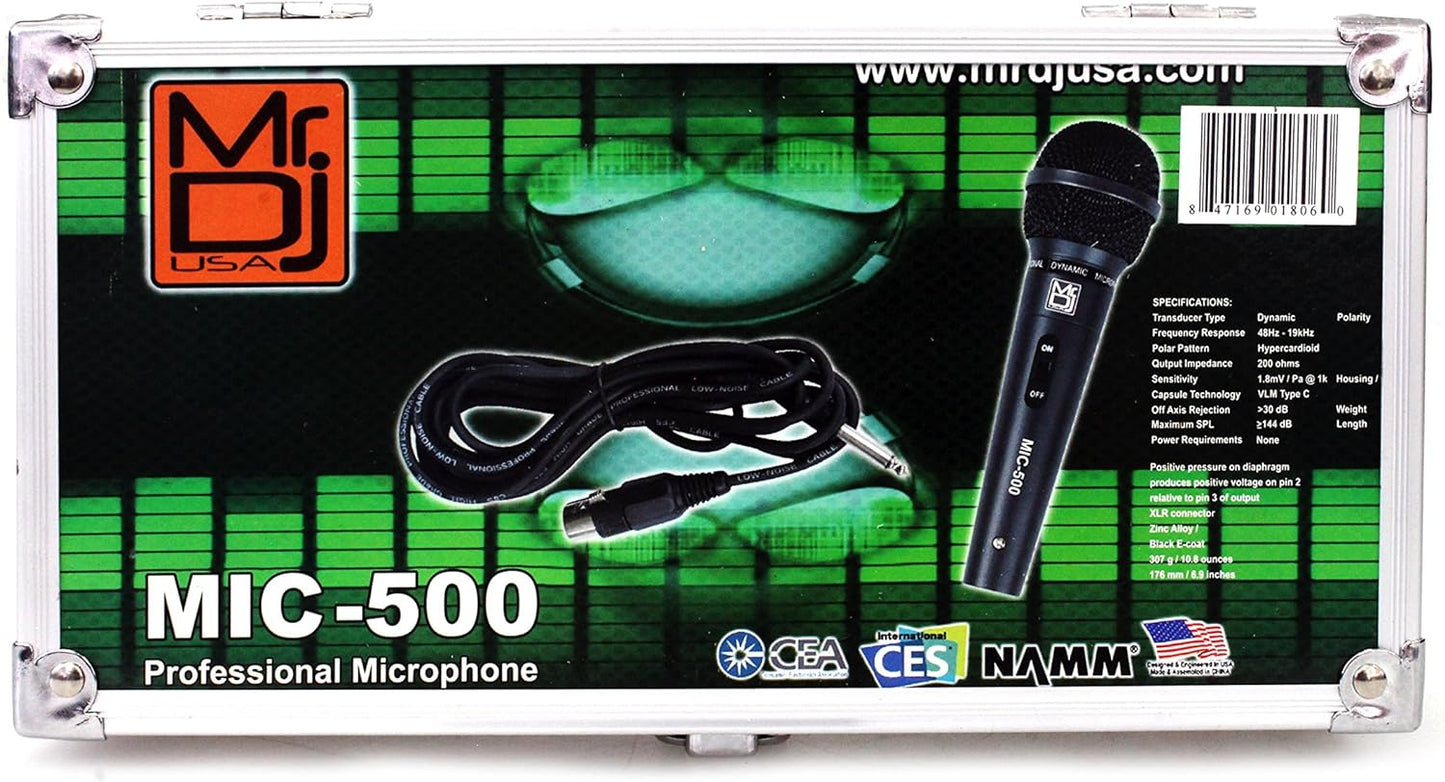 2 MR DJ MIC500 Professional Handheld Uni-Directional Dynamic Microphone