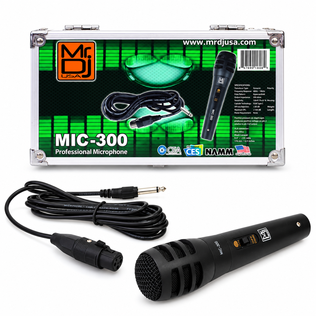 4 MR DJ MIC300 Professional Handheld Uni-Directional Dynamic Microphone