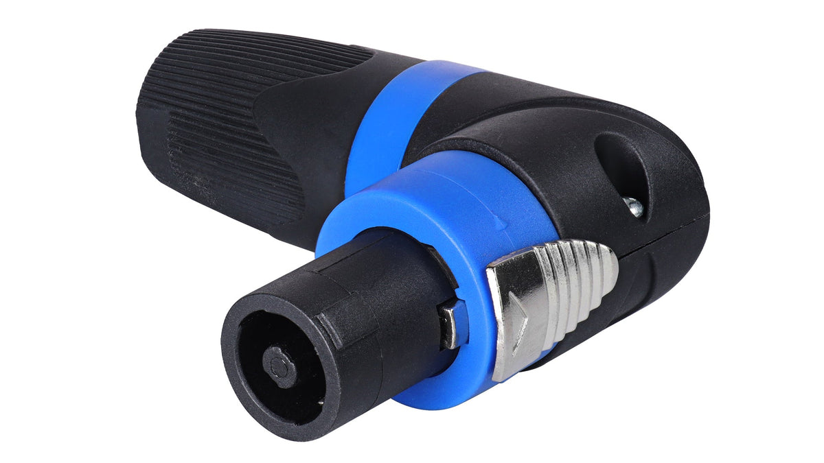 MR DJ SPAM2 2-Pack Right-Angle Speakon Compatible PA/DJ Speaker Cable Connectors