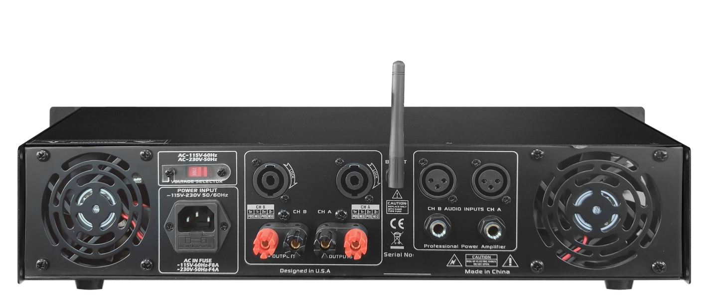 MR DJ AMP5000DSP 2Ch Class AB 5000W PA DJ Power Amplifier With Onboard DSP Bluetooth USB