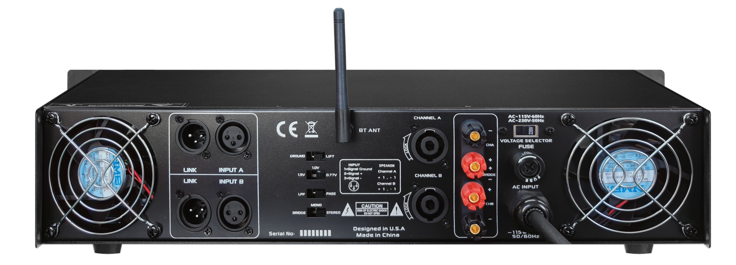 MR DJ AMP7000DSP 2Ch Class AB 7000W PA DJ Power Amplifier Onboard DSP Bluetooth USB