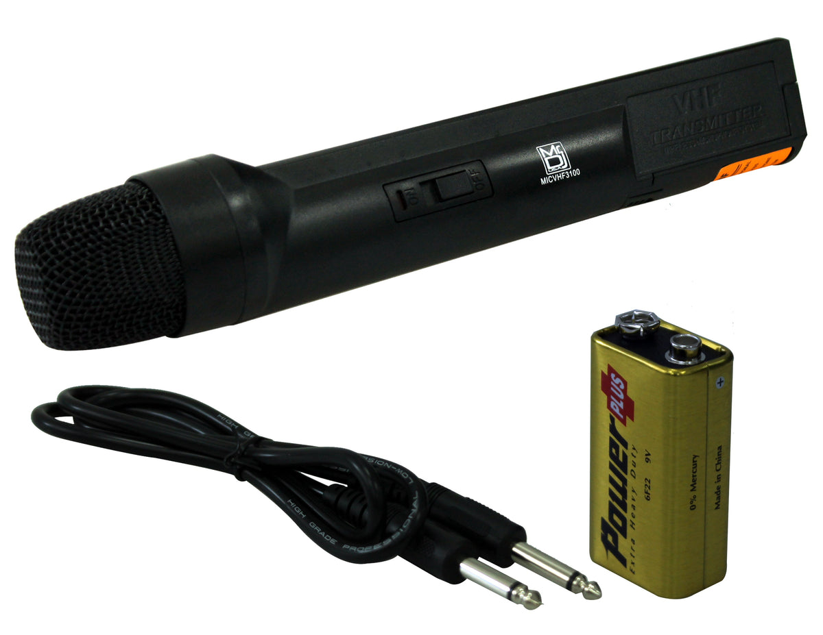 2 MR DJ MICVHF3100 Wireless Dual-Channel Handheld design Microphone System
