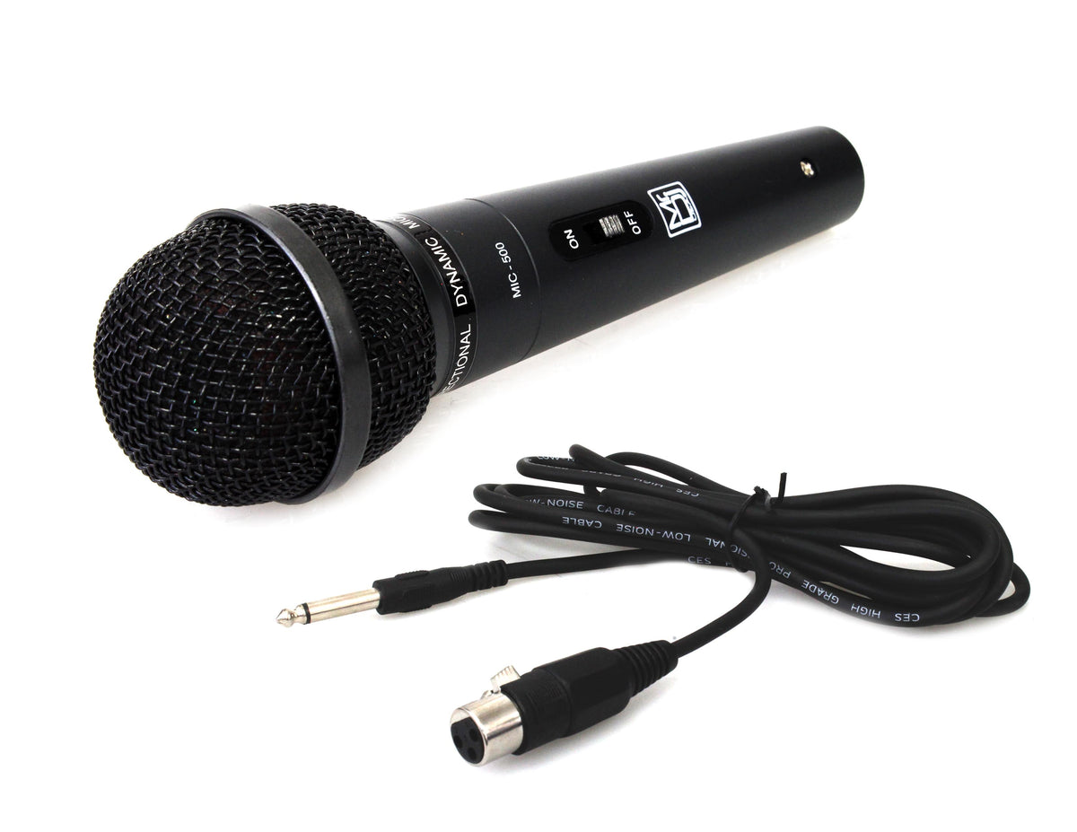 4 MR DJ MIC500 Professional Handheld Hypercardioid Dynamic Microphone 12 FT XLR-to-1/4" Cable