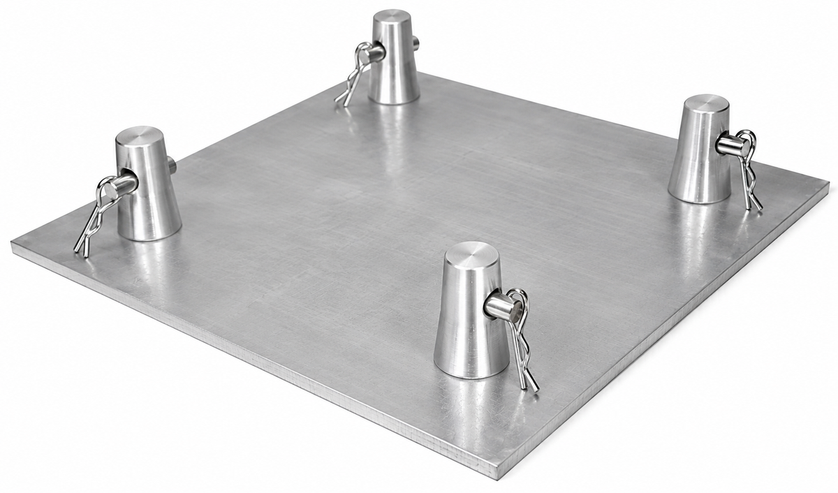 2 MR TRUSS BP1414 Universal Aluminum Base Plate 12" x 12" for 12" Square Truss