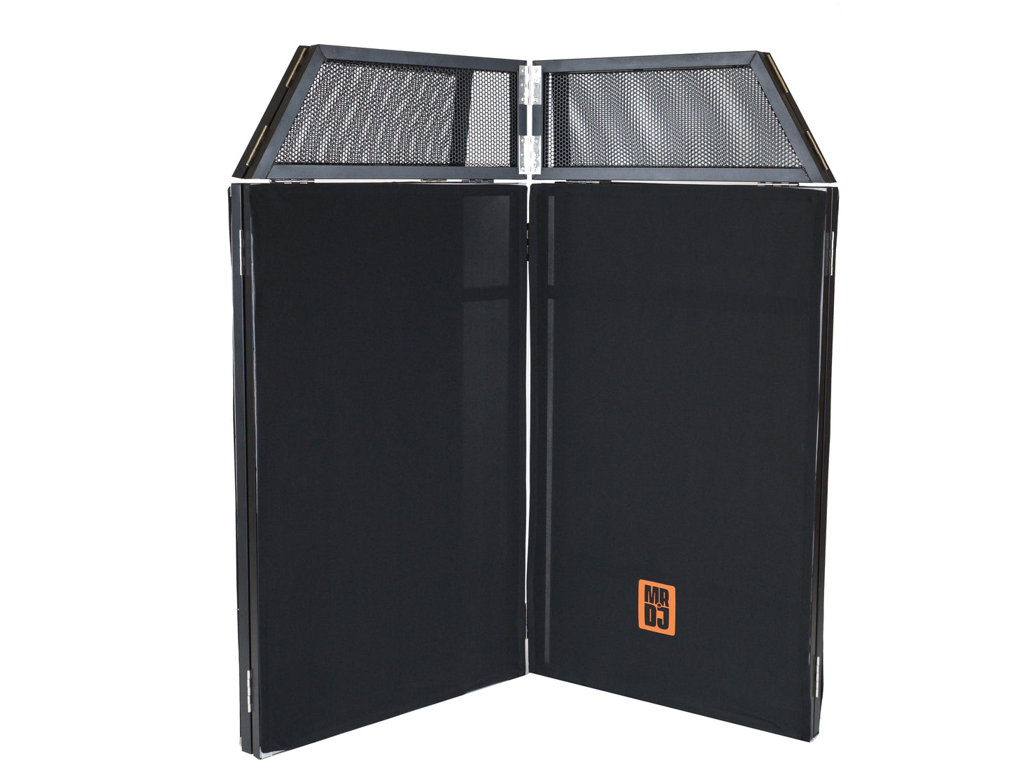 MR DJ DJ Booth Table with 8FT Lighting Truss System Foldable Black Scrim