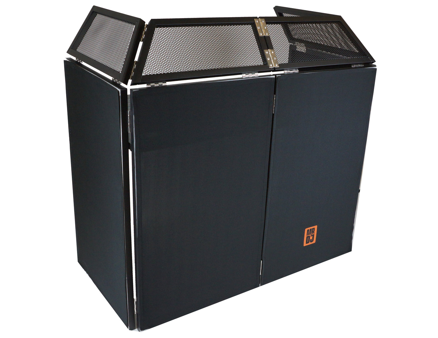 MR DJ DJ Booth Table with 8FT Lighting Truss System Foldable Black Scrim
