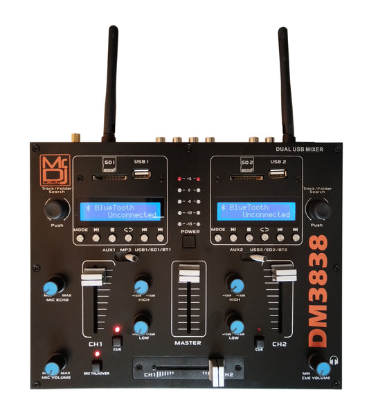 MR DJ Portable 2Ch PA DJ Mixer with Wireless Connection – Mr Dj USA