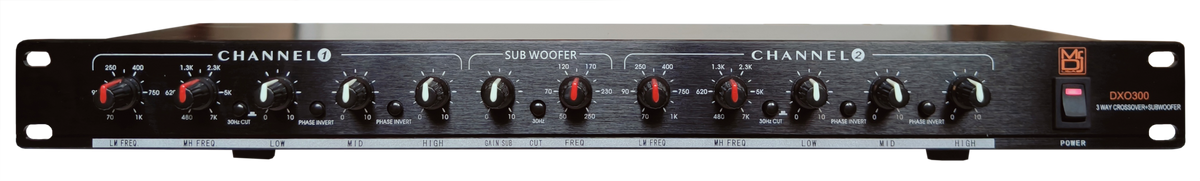 MR DJ DXO300+ PRO PA DJ Club Stereo 2/3 Way Plus Subwoofer Crossover
