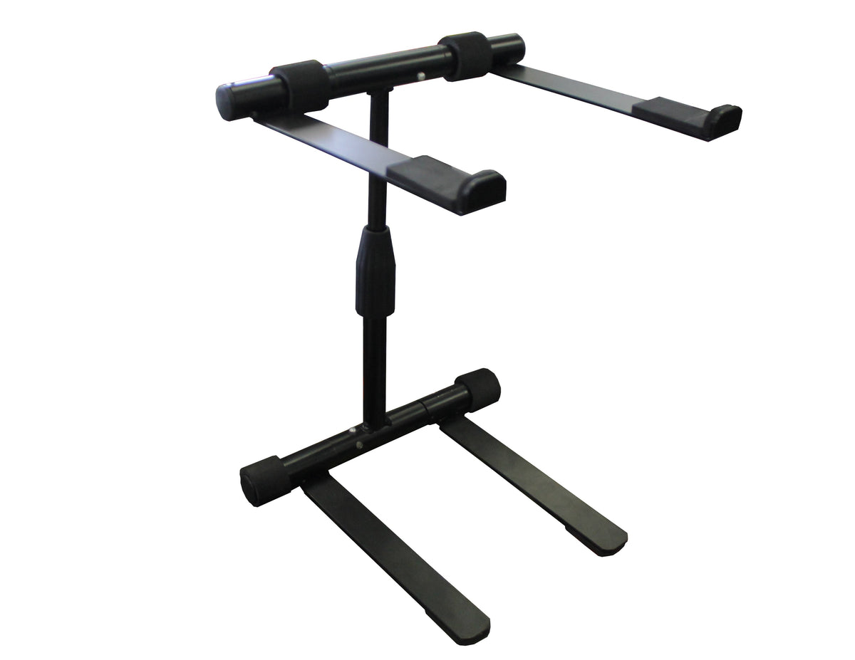 MR DJ LTS200 Laptop Computer Stand Black Mobile Disc Jockey PC Table