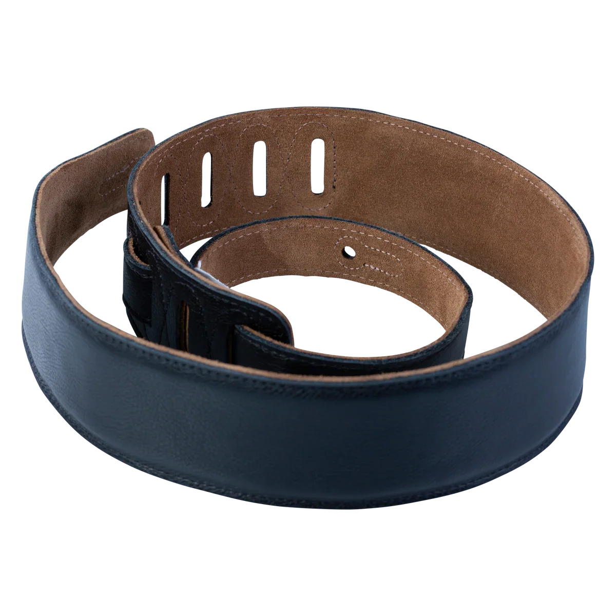 Levy's Leathers M26GF-XL-BLK Extra-Long and Padded Garment Leather Guitar Strap - Black