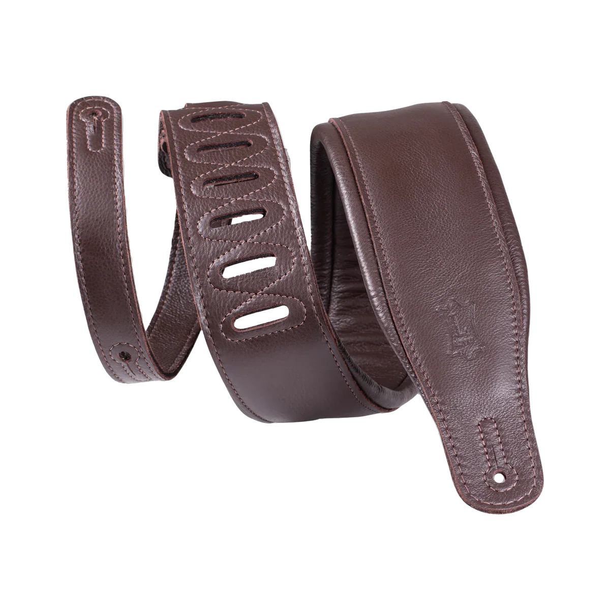 Levy's Leathers M26GP-DBR-CRM Garment Leather Guitar Strap - Dark Brown