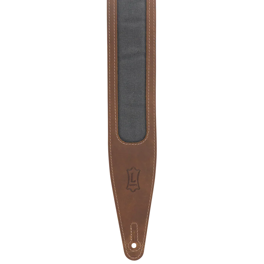 Levy's Leathers M317TRI-BRN-GRY Guitar Strap - Brown, Grey