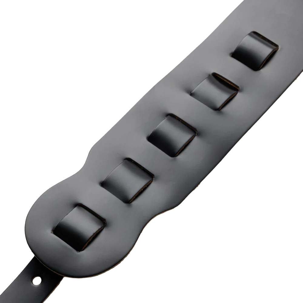 Levy's Leathers M4-BLK Genuine Leather Bass Guitar Strap - Black
