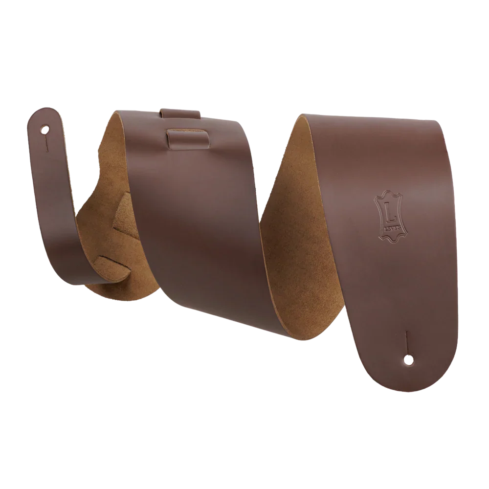 Levy's Leathers M4-BRN Genuine Leather Bass Strap - Brown