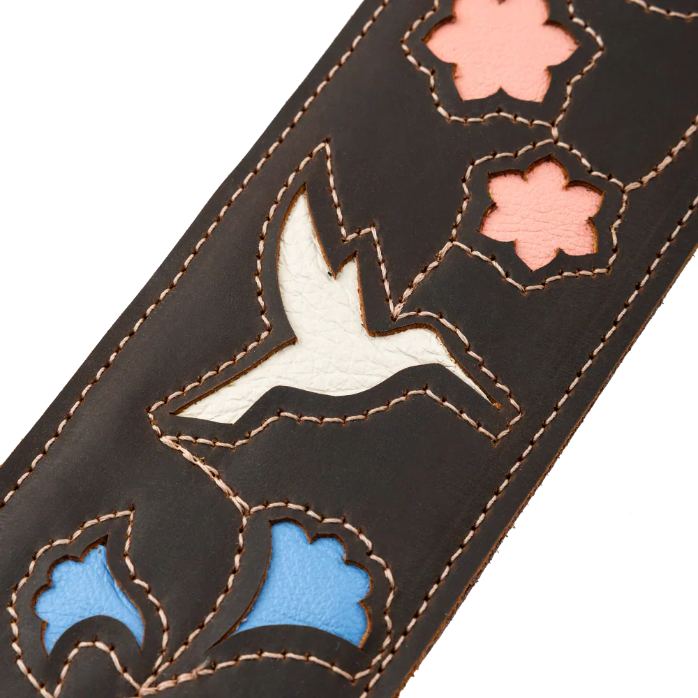 Levy's Leathers M4HB-DBR Sunbird Series Guitar Strap - Hummingbird Design