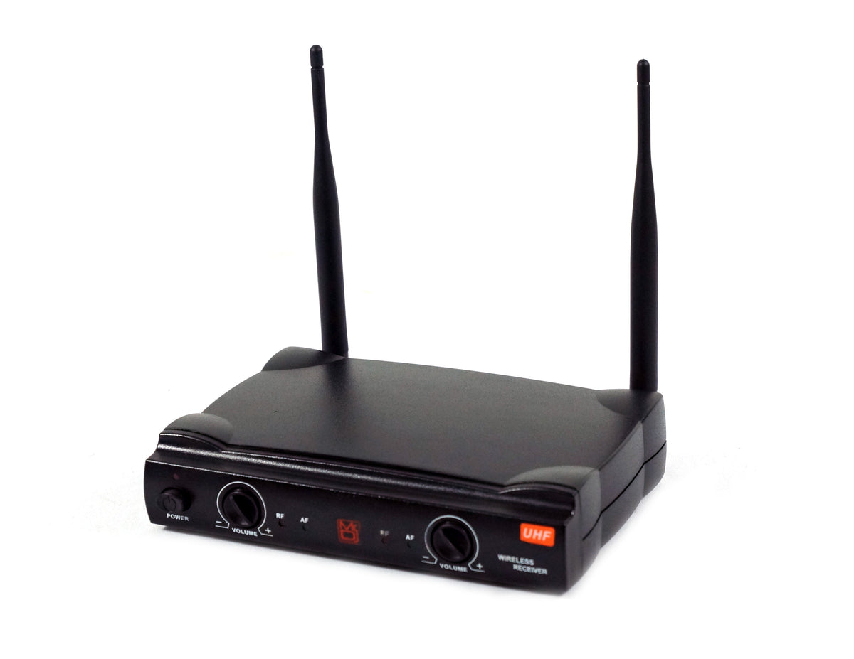 2 MR DJ MICUHF200 Dual UHF Wireless Microphone System Kit with 2 Handheld