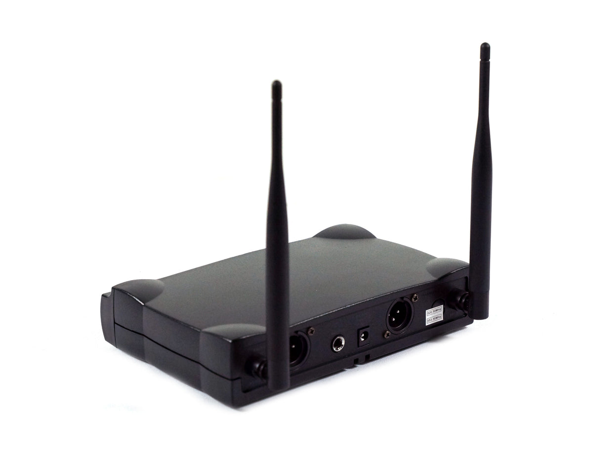 2 MR DJ MICUHF200 Dual UHF Wireless Microphone System Kit with 2 Handheld