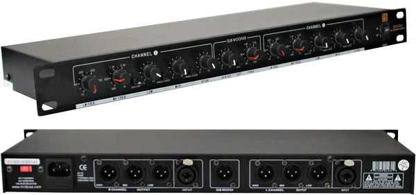 MR DJ DXO200+ Professional 2-Way Stereo PA DJ Crossover with Subwoofer Output