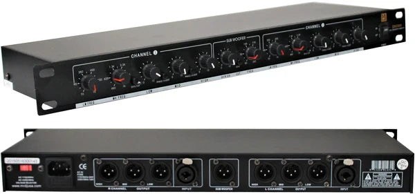 MR DJ DXO200+ Professional 2-Way Stereo PA DJ Crossover with Subwoofer Output