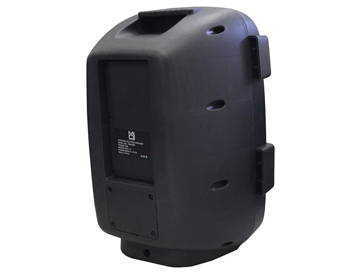 MR DJ PSE80BT 8" Portable Active Speaker Rechargeable Party Speaker Bluetooth 1200W