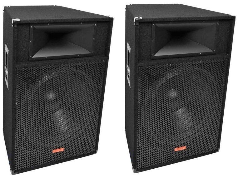 2 Mr Dj Patron PSS-1700 Pro Audio Single 15" Passive 2-Way DJ PA Loudspeaker