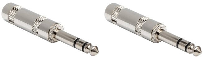 MR DJ QMHS2 Stereo 1/4" 6.35mm Male Audio Plug Connectors 2 Pack