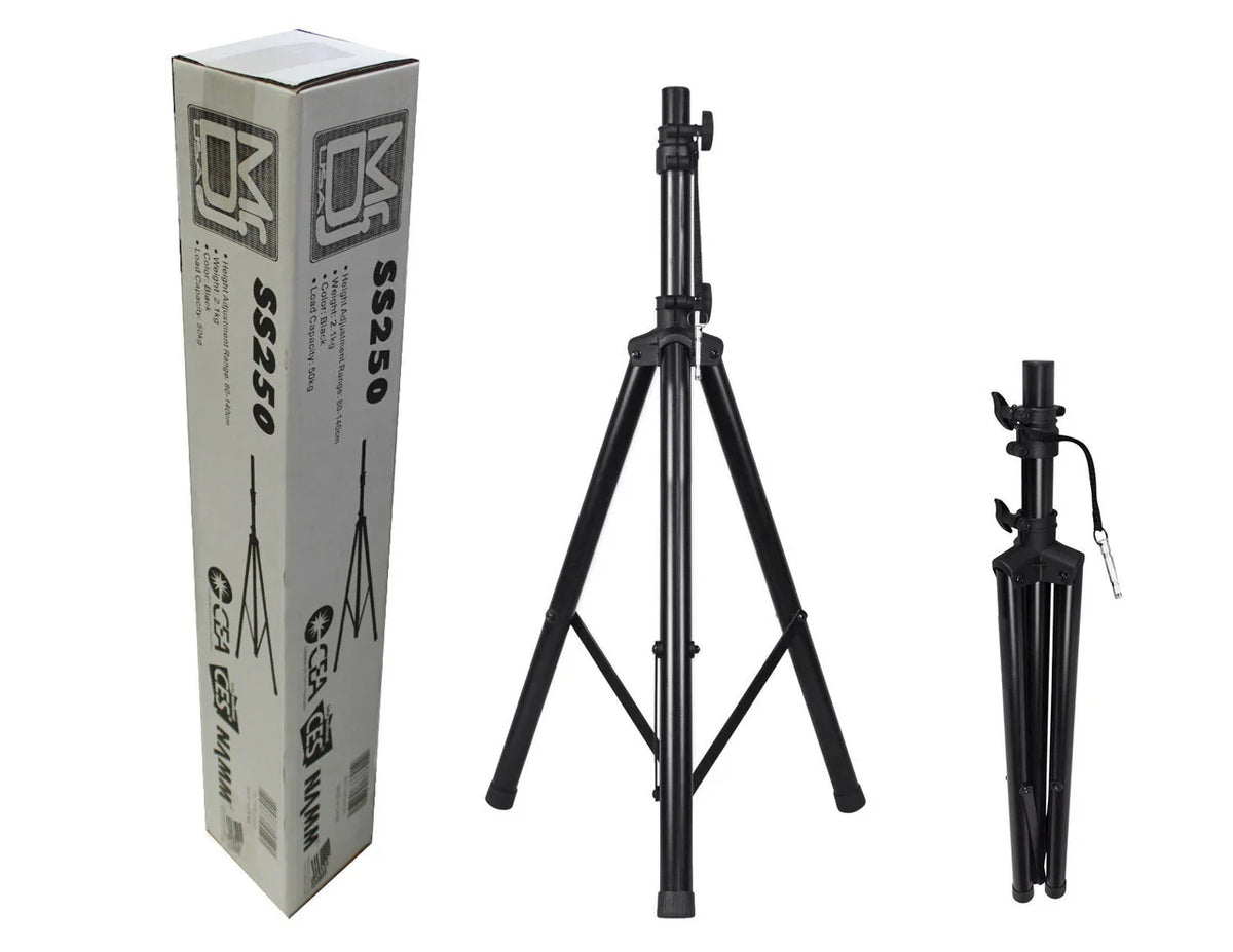 2 MR DJ SS250 Universal Folding Tripod PRO PA DJ Home On Stage PA Speaker Stand
