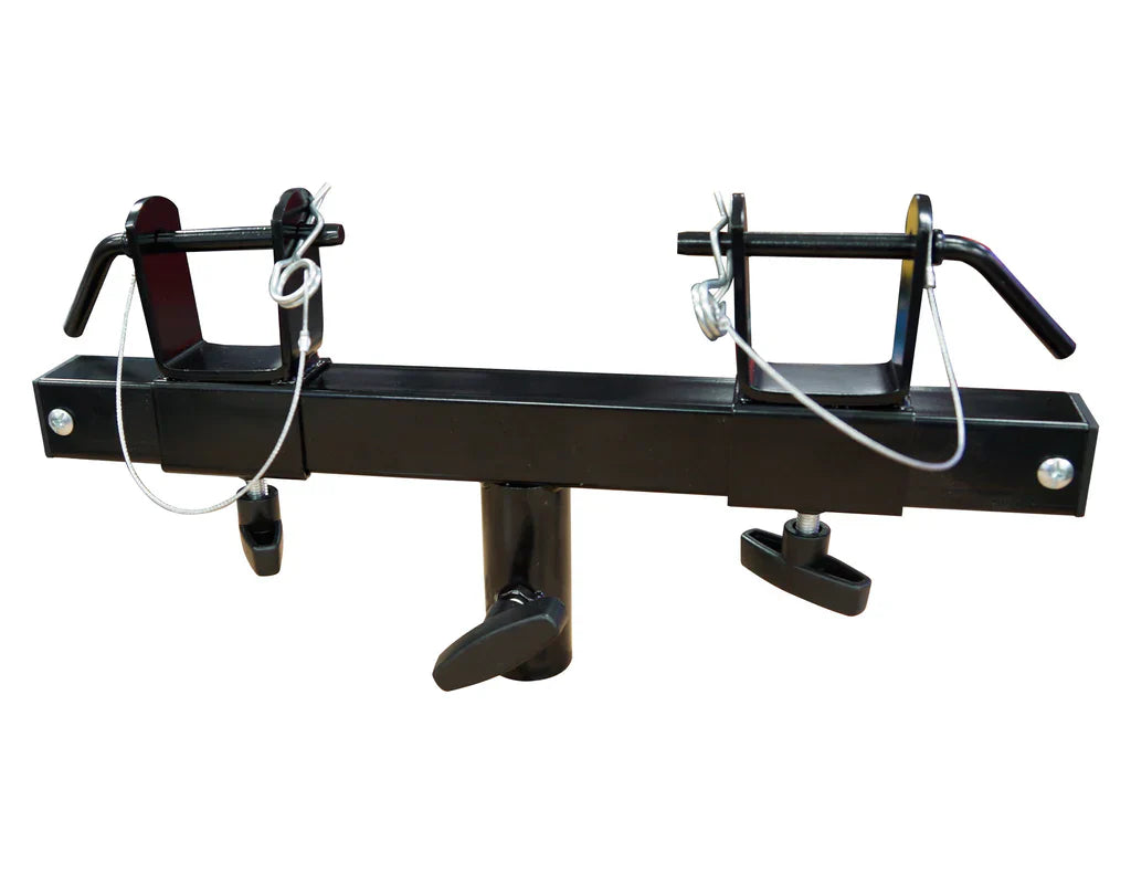 MR DJ Black T-Adapter, truss adapter for tripod crank light stands, durable metal construction